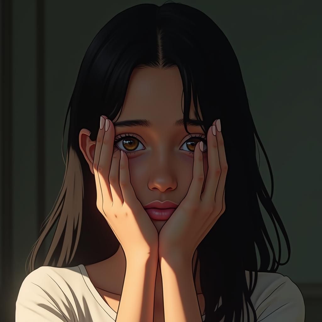 Indian Teen Girl in Manga Scan Style