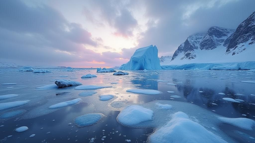 Antarctica Ice in Vivid Nanodot Color