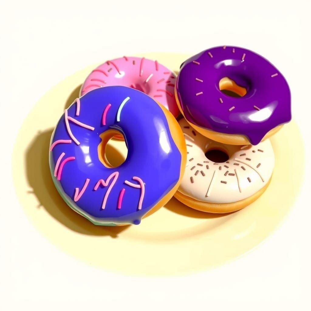 Delicious Donuts in Colorful Array