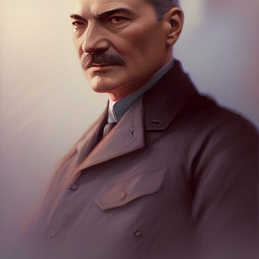 Hyperrealistic Portrait of Mustafa Kemal Atatürk