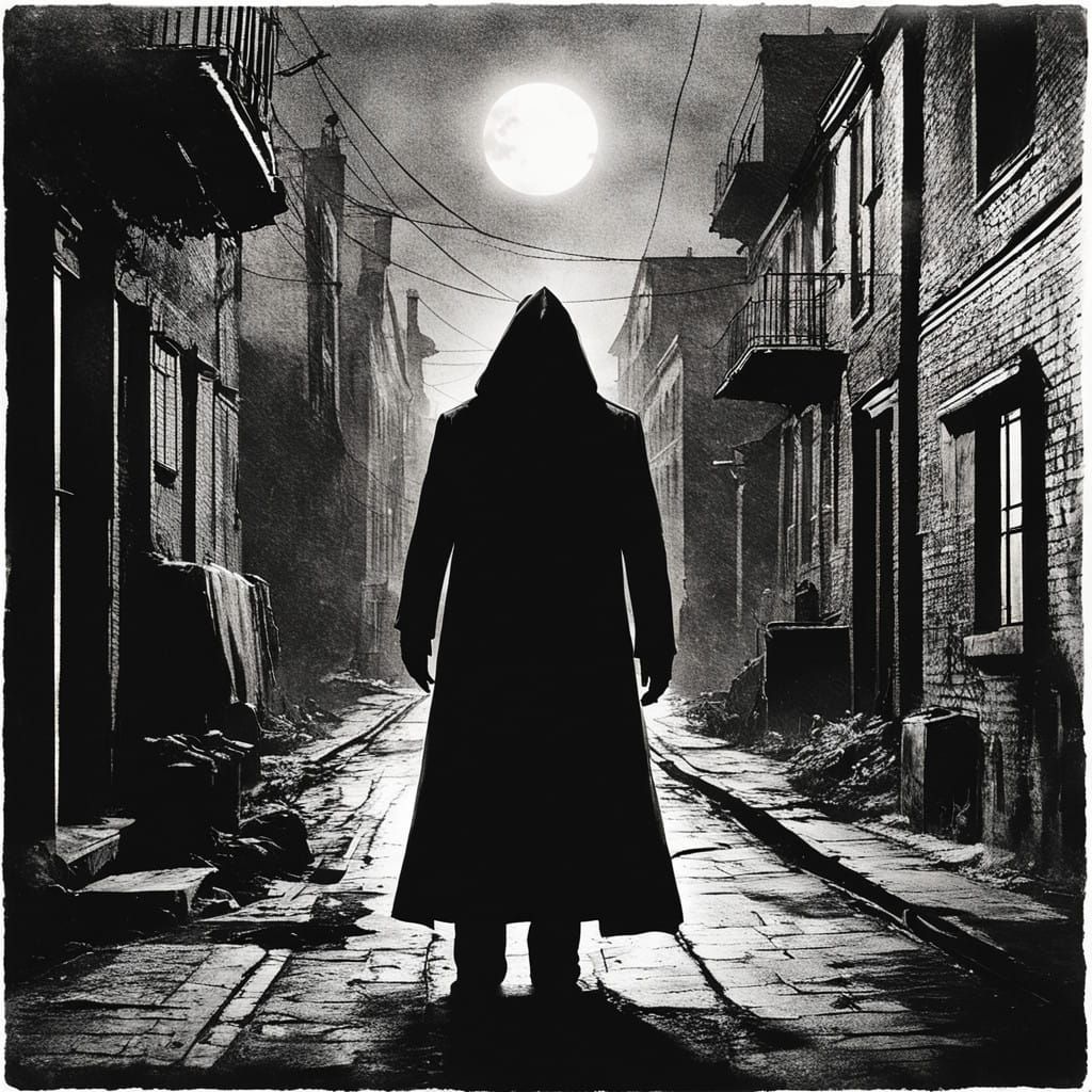 Mysterious Figure in Gothic Shadows