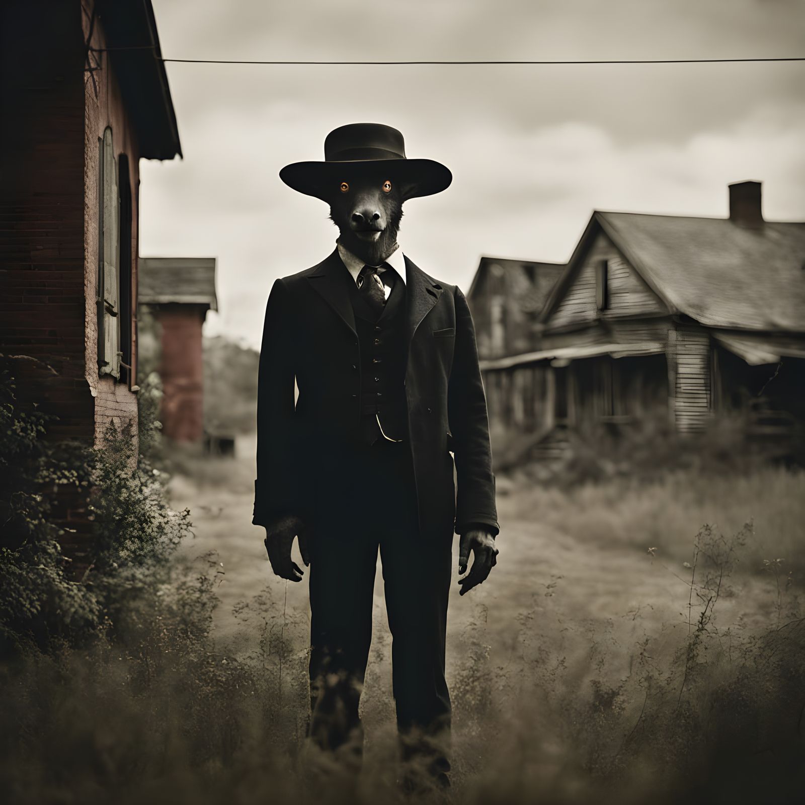 Mysterious Stranger in 19th-Century Town