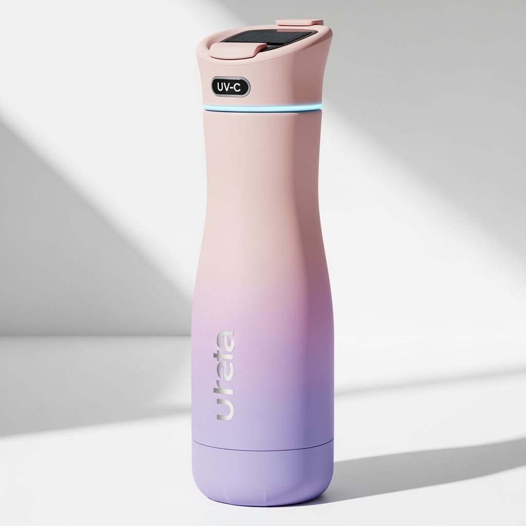 Luxury Sipper Bottle with Modern Design and Gradient Finish