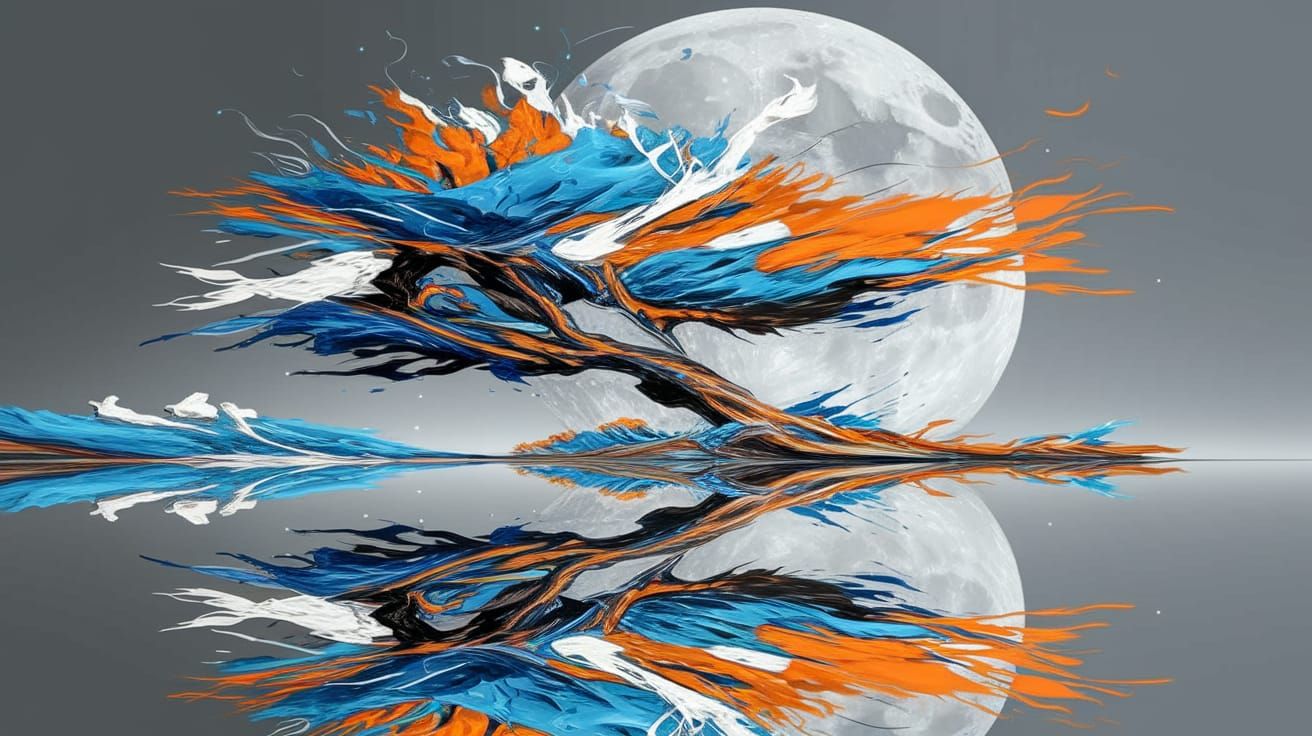 Ethereal Dreamscape with Impressionistic Tree