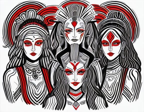 Feminist Tribe Initiation Rite: Contour Sketch