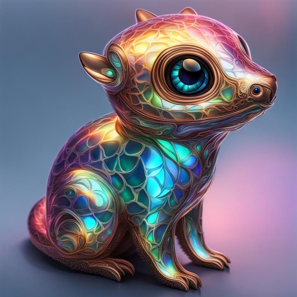 cute holographic creature