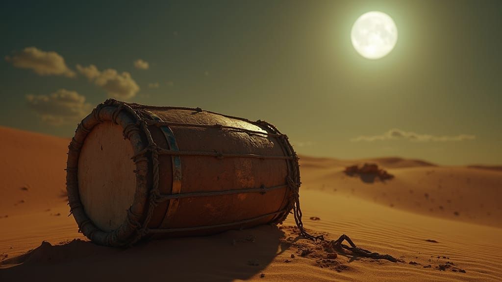 Desert Drums Illuminated by Moonlight