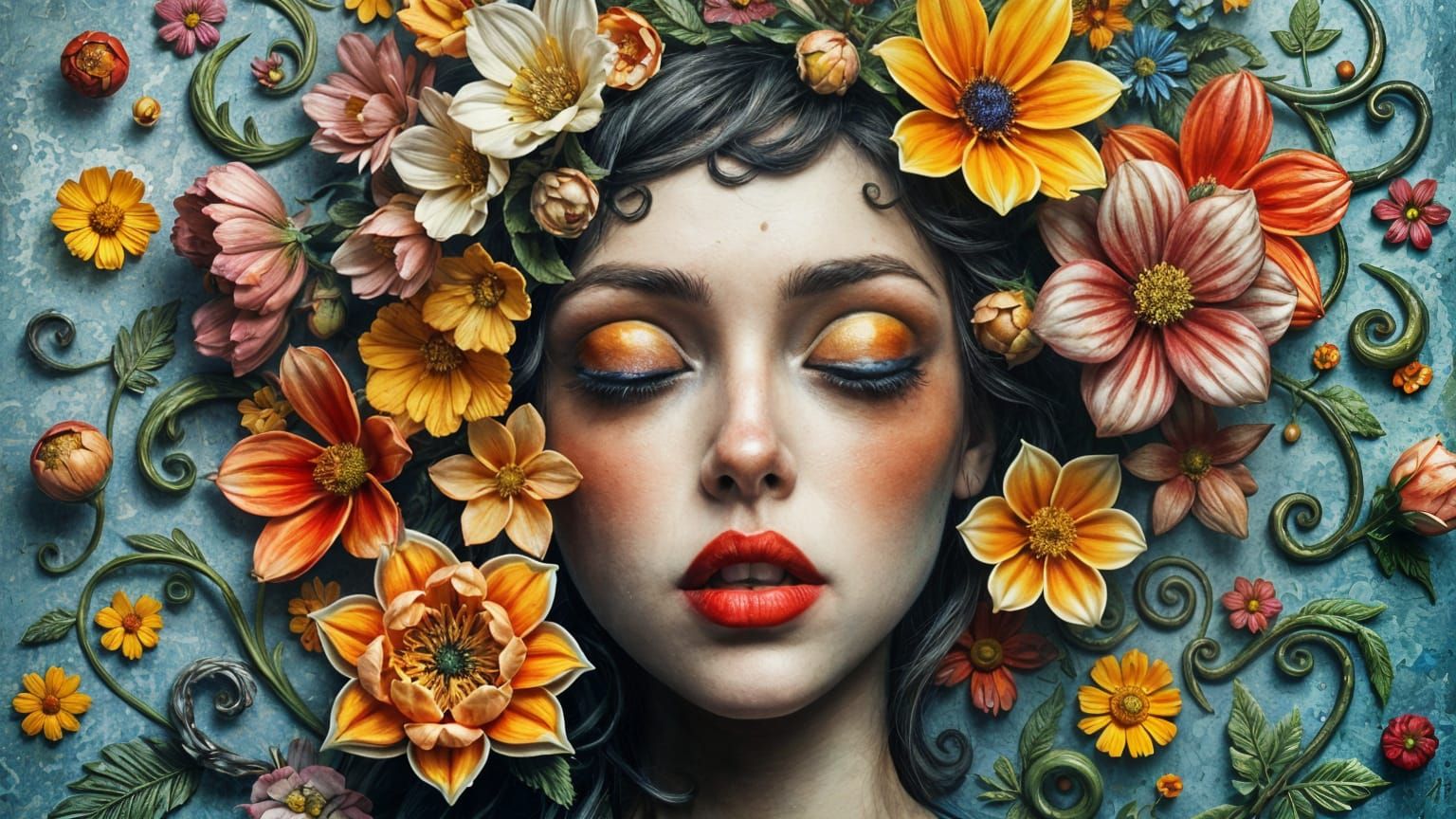 Psychedelic Faience Art in Street Art Style