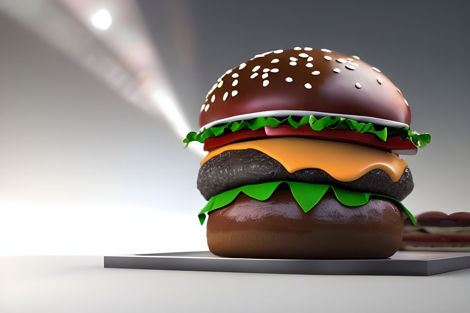 Magical 3D Hamburger Character: Digital Art