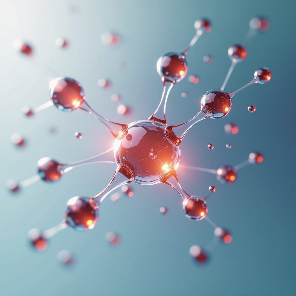 Methanoic Acid Molecule in Digital Art Style