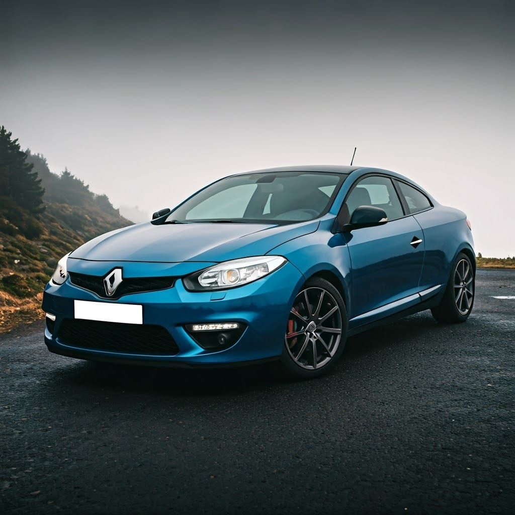 Cinematic Renault Fluence Coupé in Moody Mountain Landscape