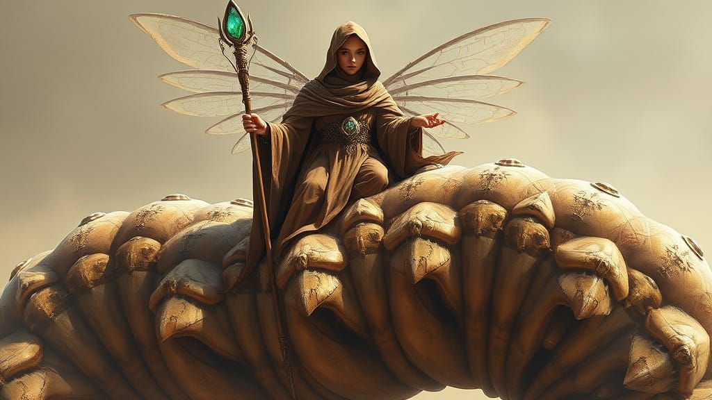 Heroic Fairy Fremen on Majestic Sandworm