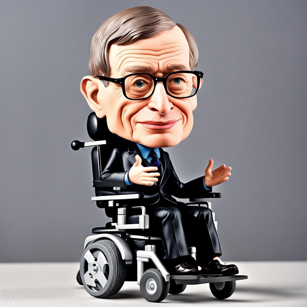 Stephen Hawking Bobblehead Figure in Wheelchair