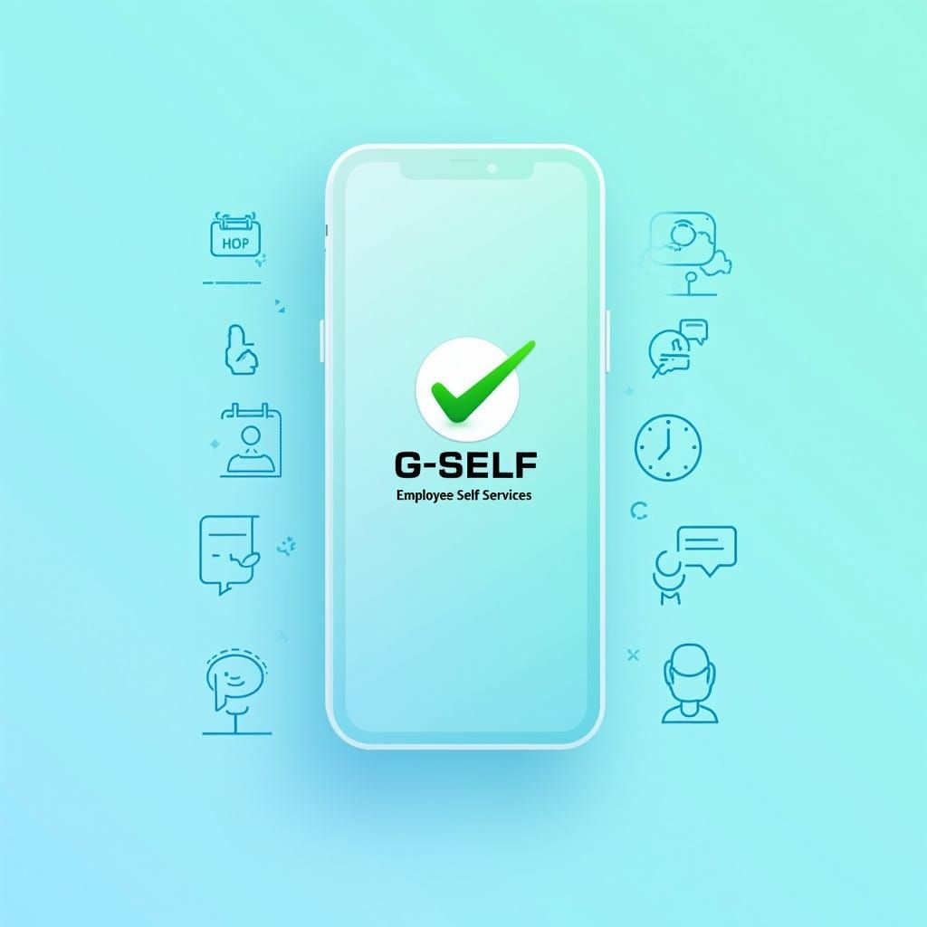 Sleek Mobile App Splash Screen with HR Icons