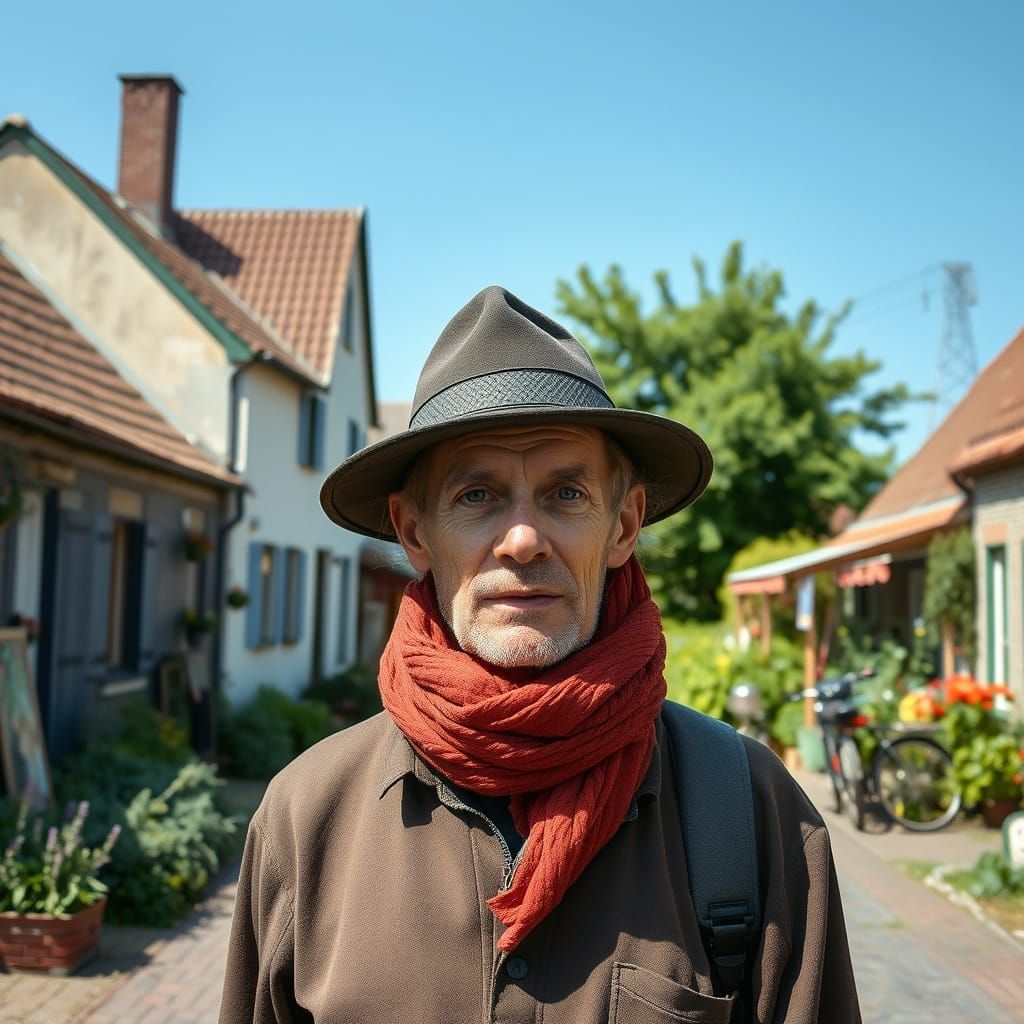 European Village Scene: A Normal Person's Perspective