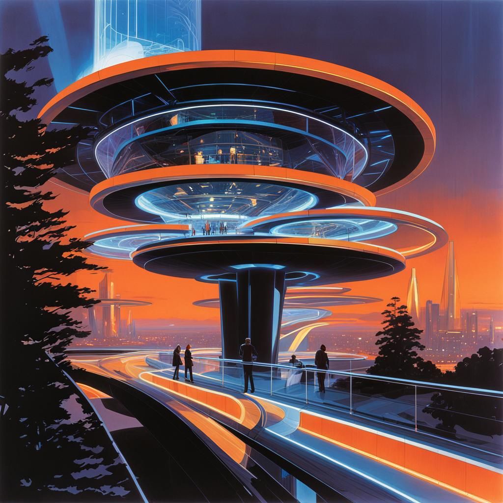 Interactive Futuristic Hologram Illuminates Futuristic Metro...