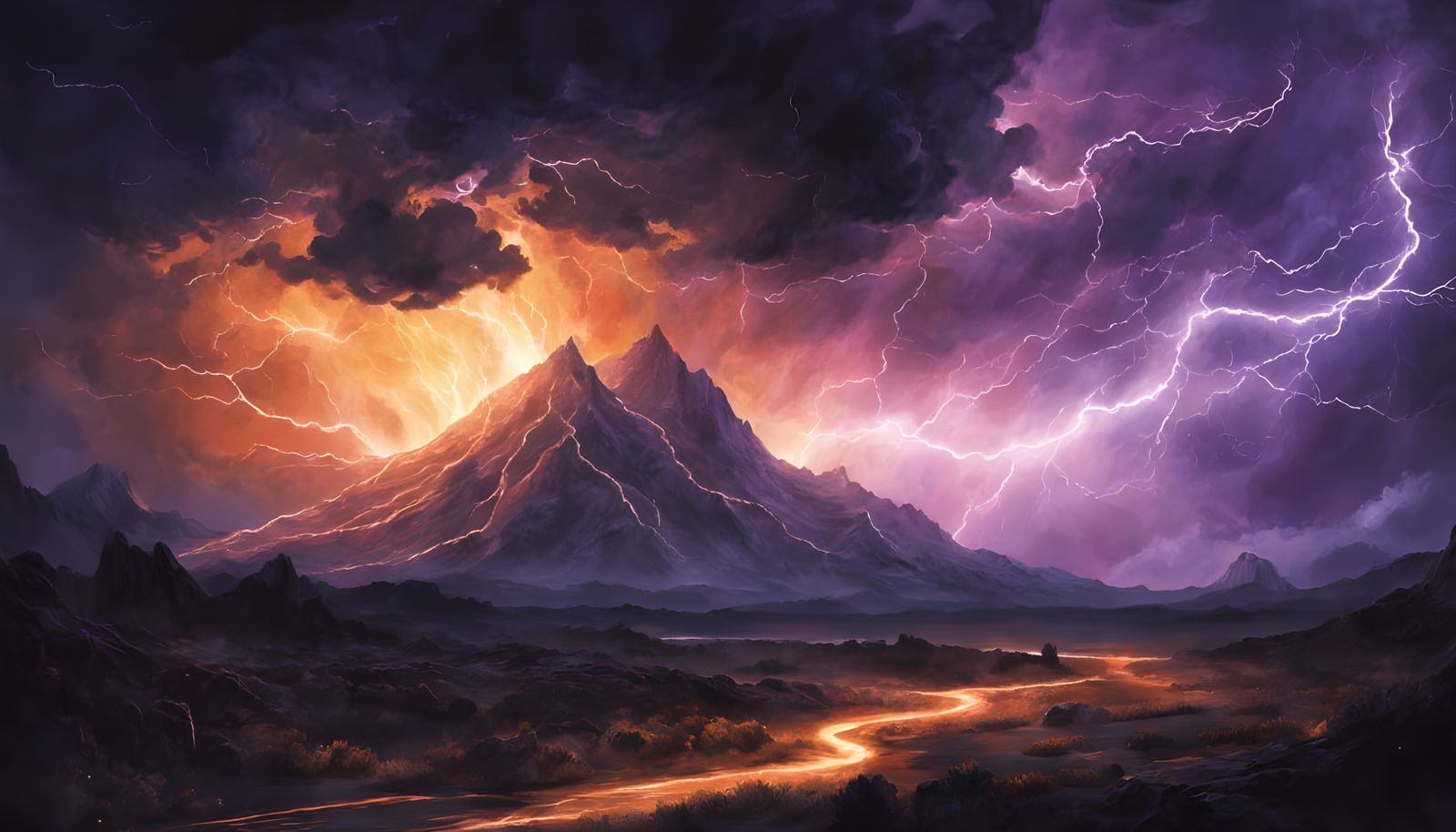 Epic Galaxy Lightning Storm in 8K Photograph