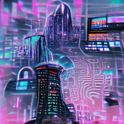 Futuristic Cyberpunk Cityscape at Night