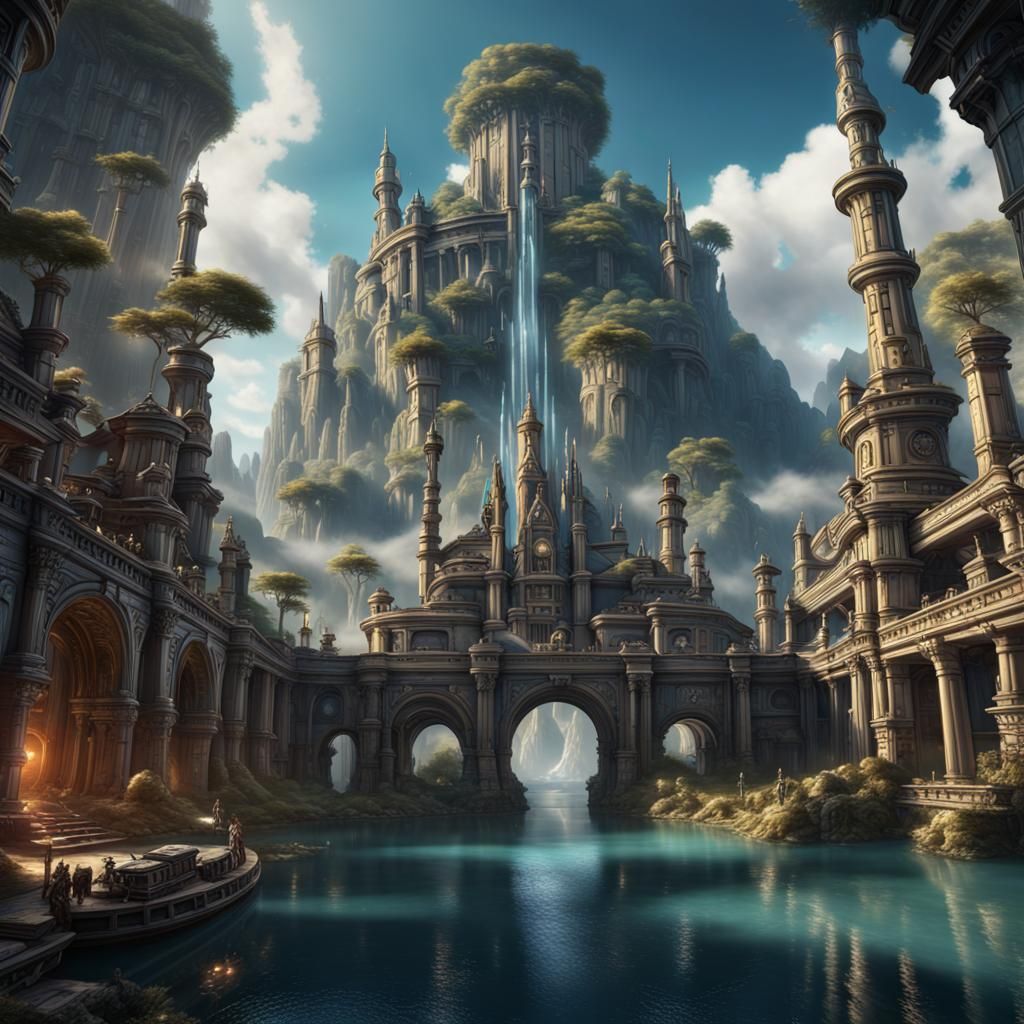 AI Dream of Civilization: Detailed Matte Painting