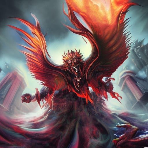 Demonic Book Cover Art in Hyperrealistic Style