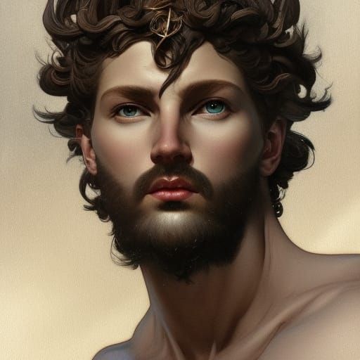 Eros, God of Love: Hyperdetailed Portrait
