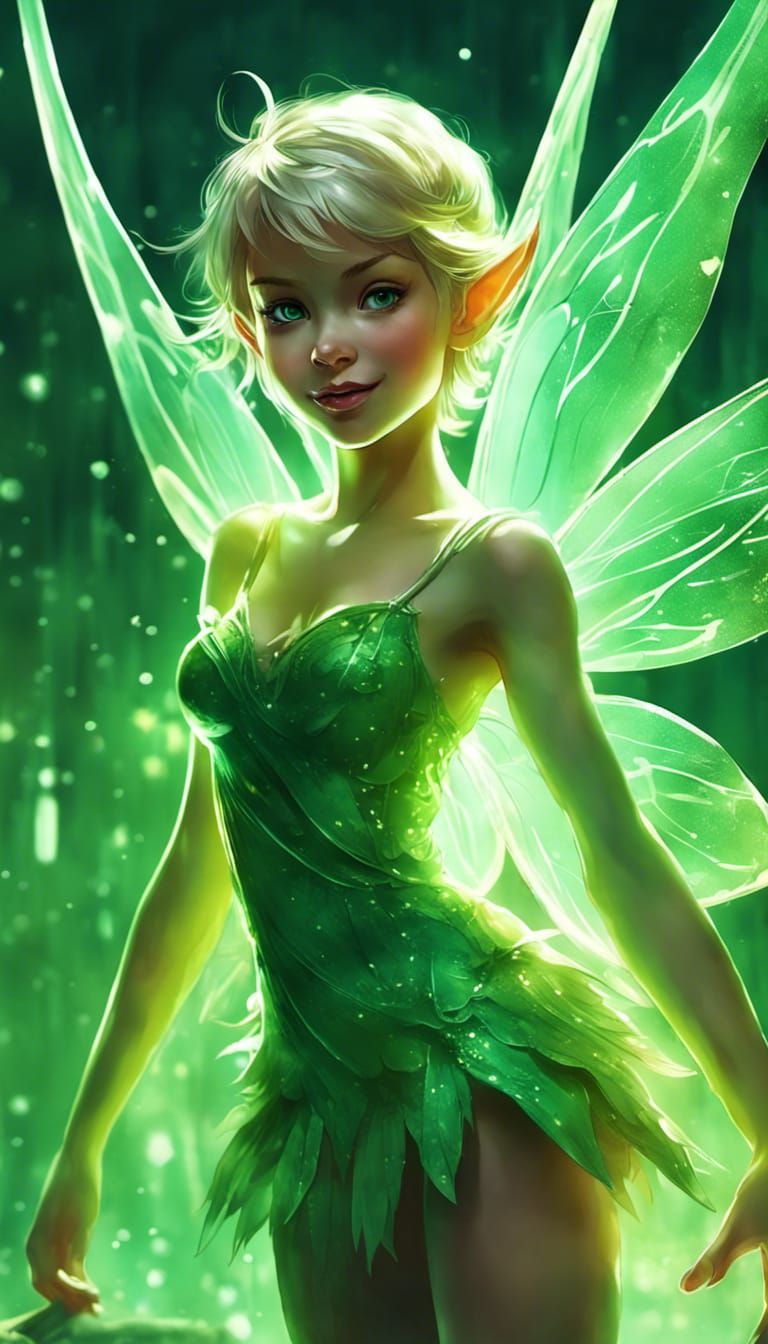 Bioluminescent Tinkerbell Digital Art