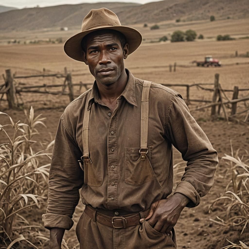 Down-to-Earth Farmer Character Portrait