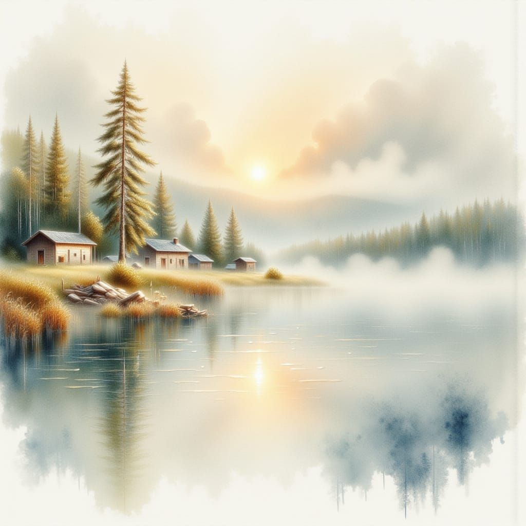 a quiet lakeside village
