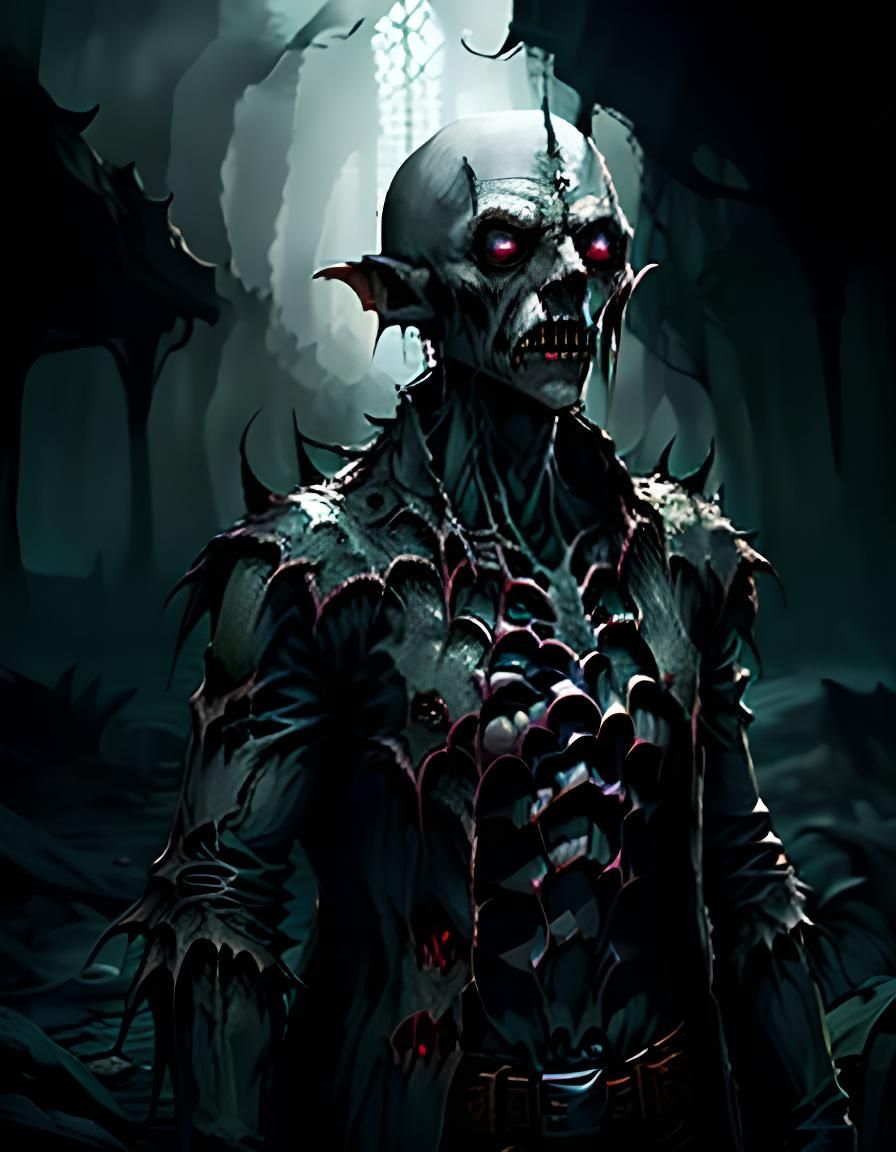 Nosferatu in blood stained armour
