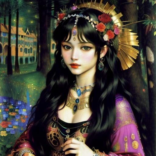 Psychedelic Druidess: Ethereal Bohemian Art