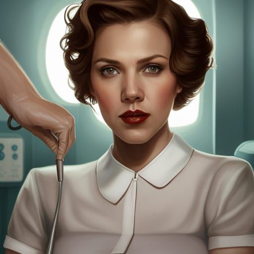 Nurse Portrait in Hyperdetailed Digital Art Style