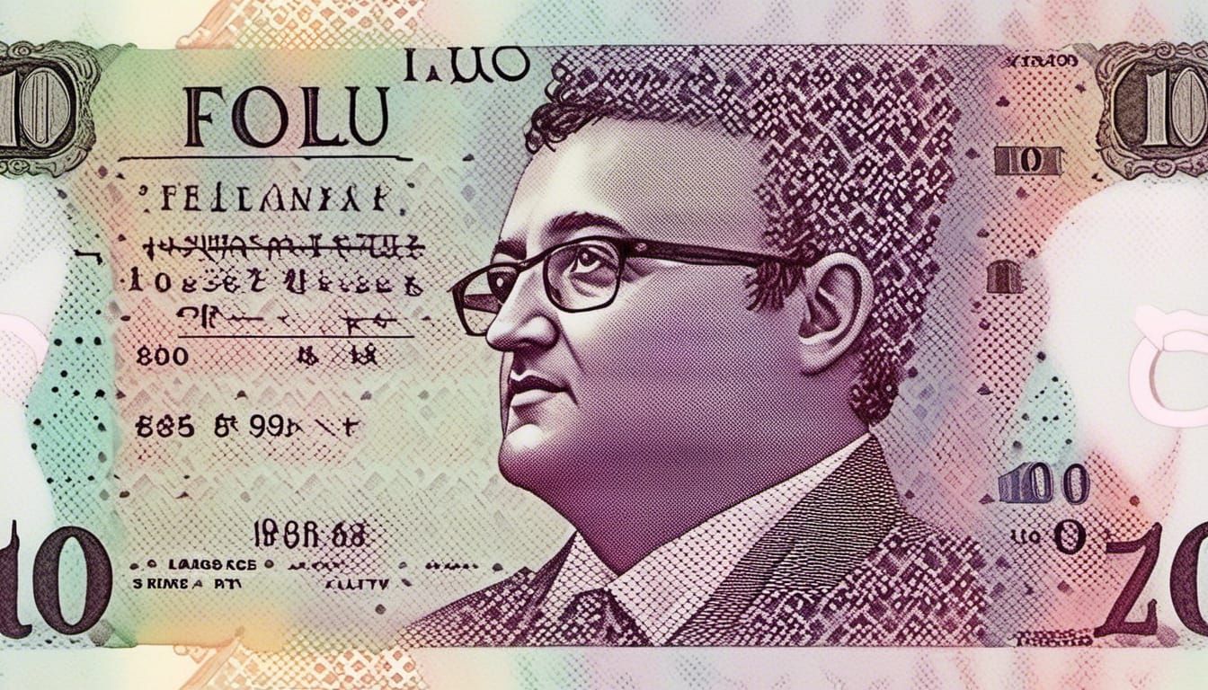 Hyperrealistic Banknote with a Prince in Splash Art
