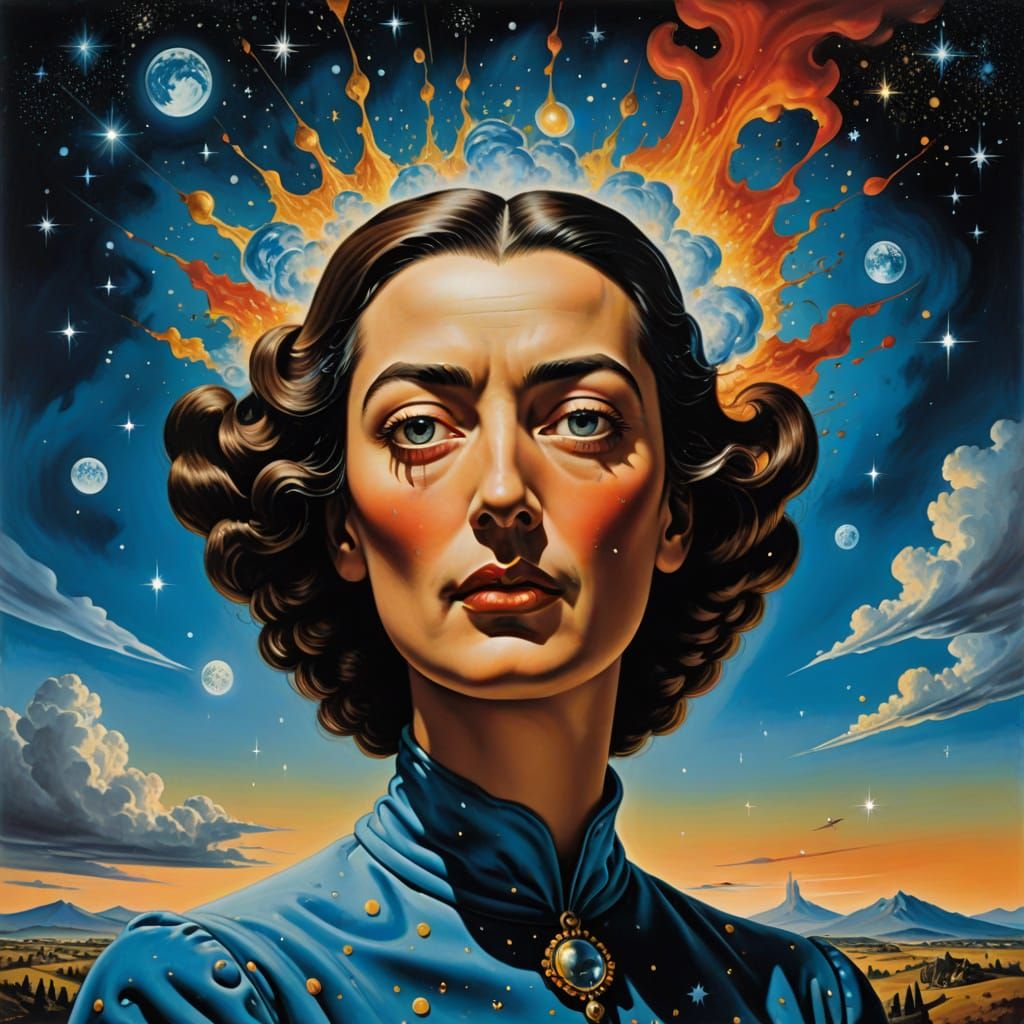 Celestial Dream: A Surrealist Oil Painting