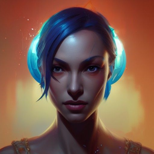 Jinx Portrait: Detailed Concept Art in Unreal Engine 5