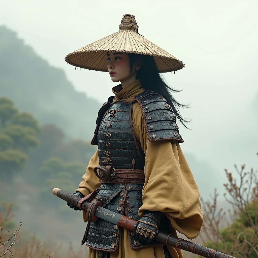 Ronin in Mist: 3D Anime Art Inspired by Manga