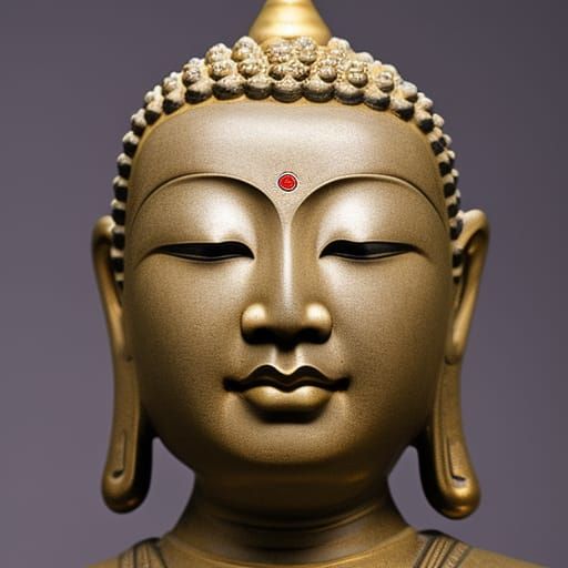 Zen Garden with Buddha in Diamond Light