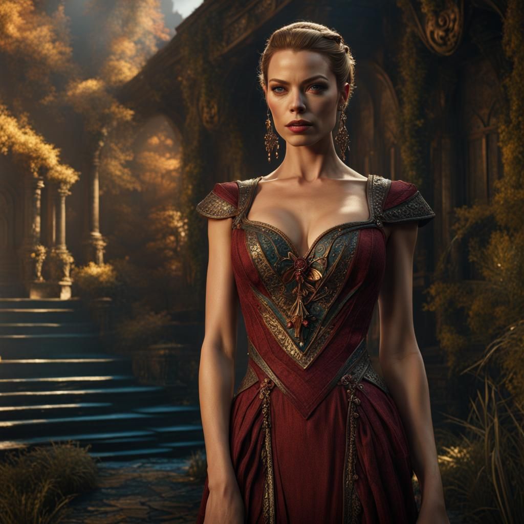 Lauren German in Detailed Matte Painting