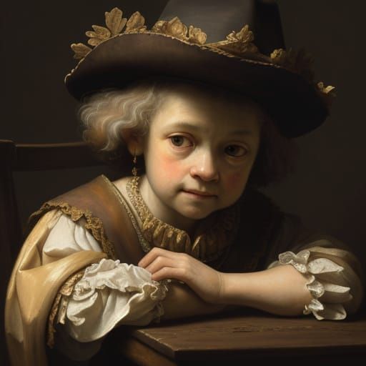 Child Portrait in Baroque Old Master Style