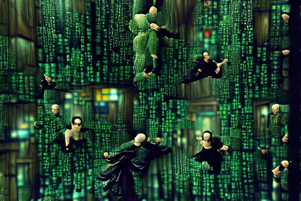 The Matrix: Minimalist AI Art