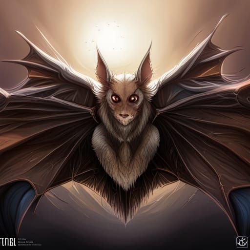 Dark Academia: Scientific Bat Sketch with Labeled Anatomy