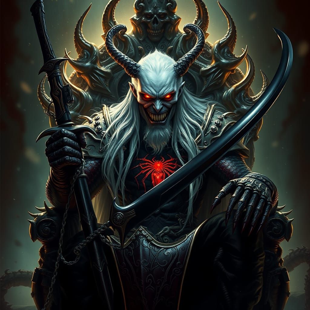 Knull God of Symbiotes on Throne in Hyperreal Style