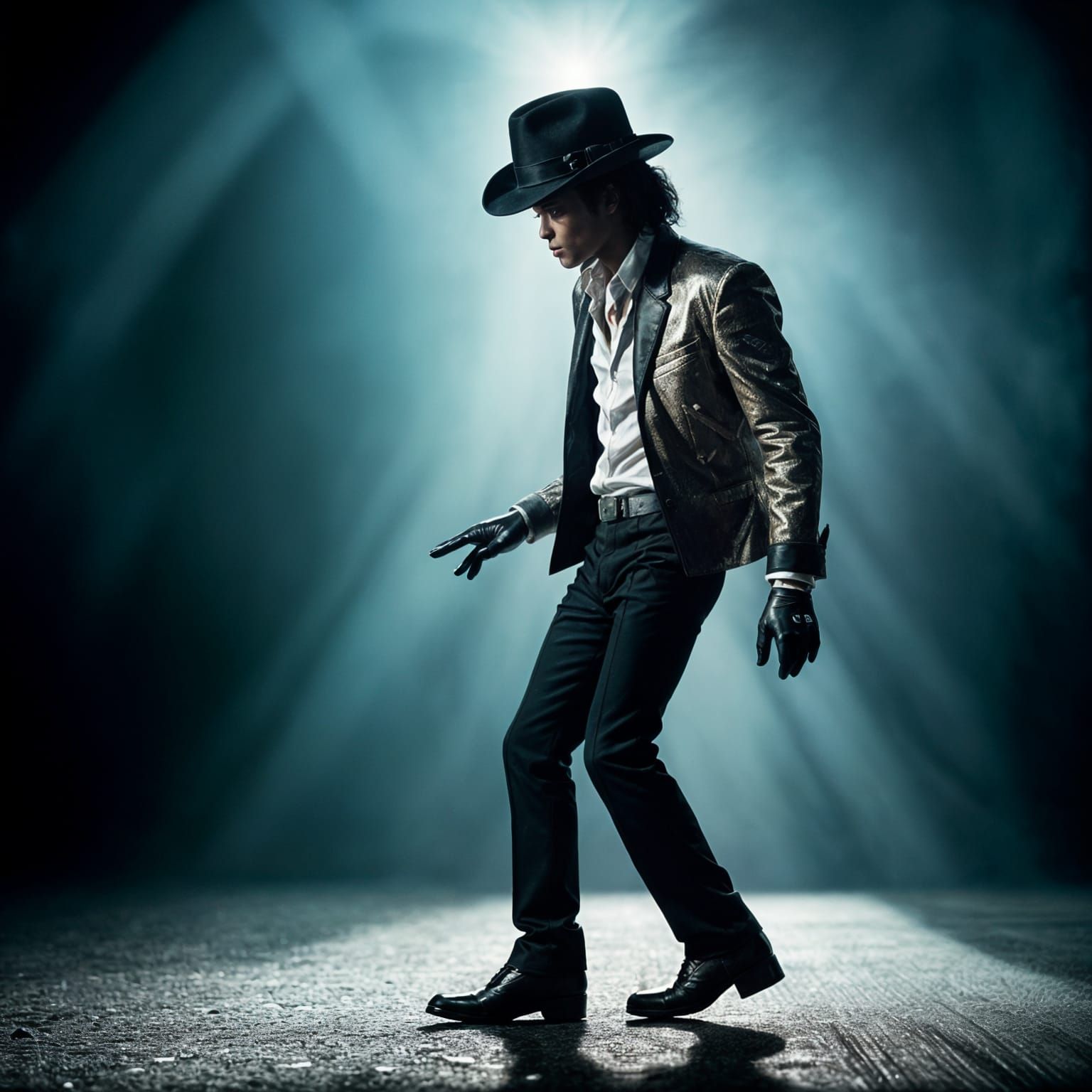 Michael Jackson Moonwalking: Cinematic Film Still