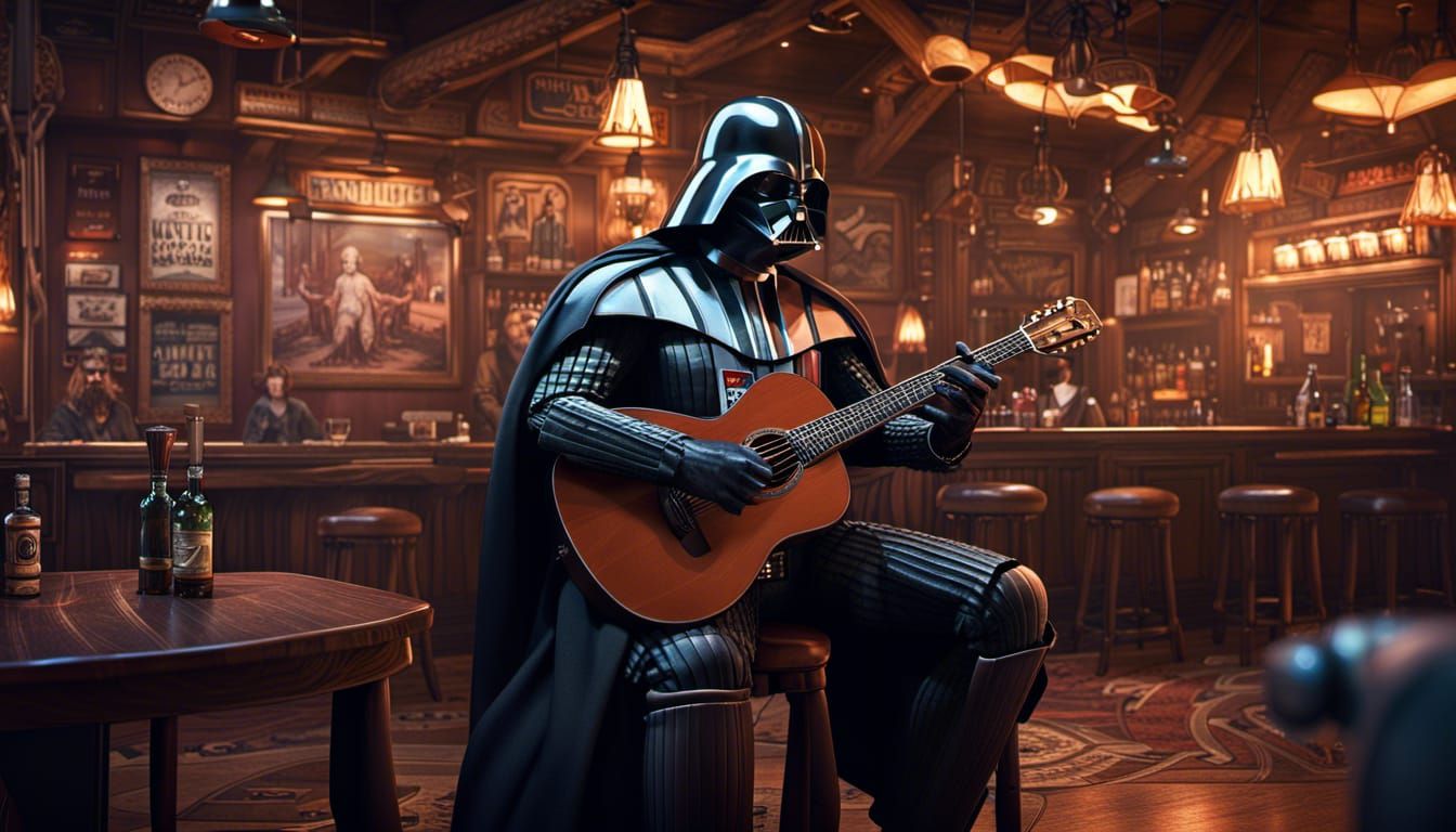 Darth Vader Acoustic Performance in Western Bar