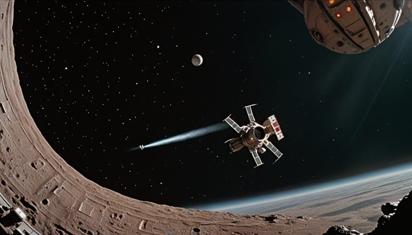 Spaceship Orbiting Jupiter: A "2001" Homage