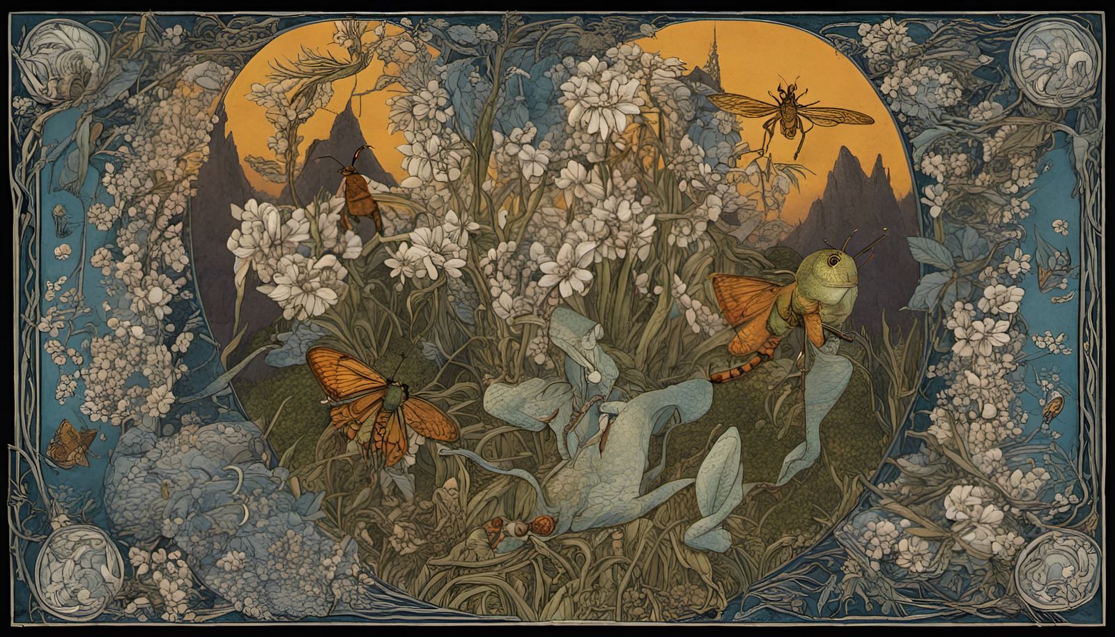 Miniature Mantis Landscape: A World Underfoot