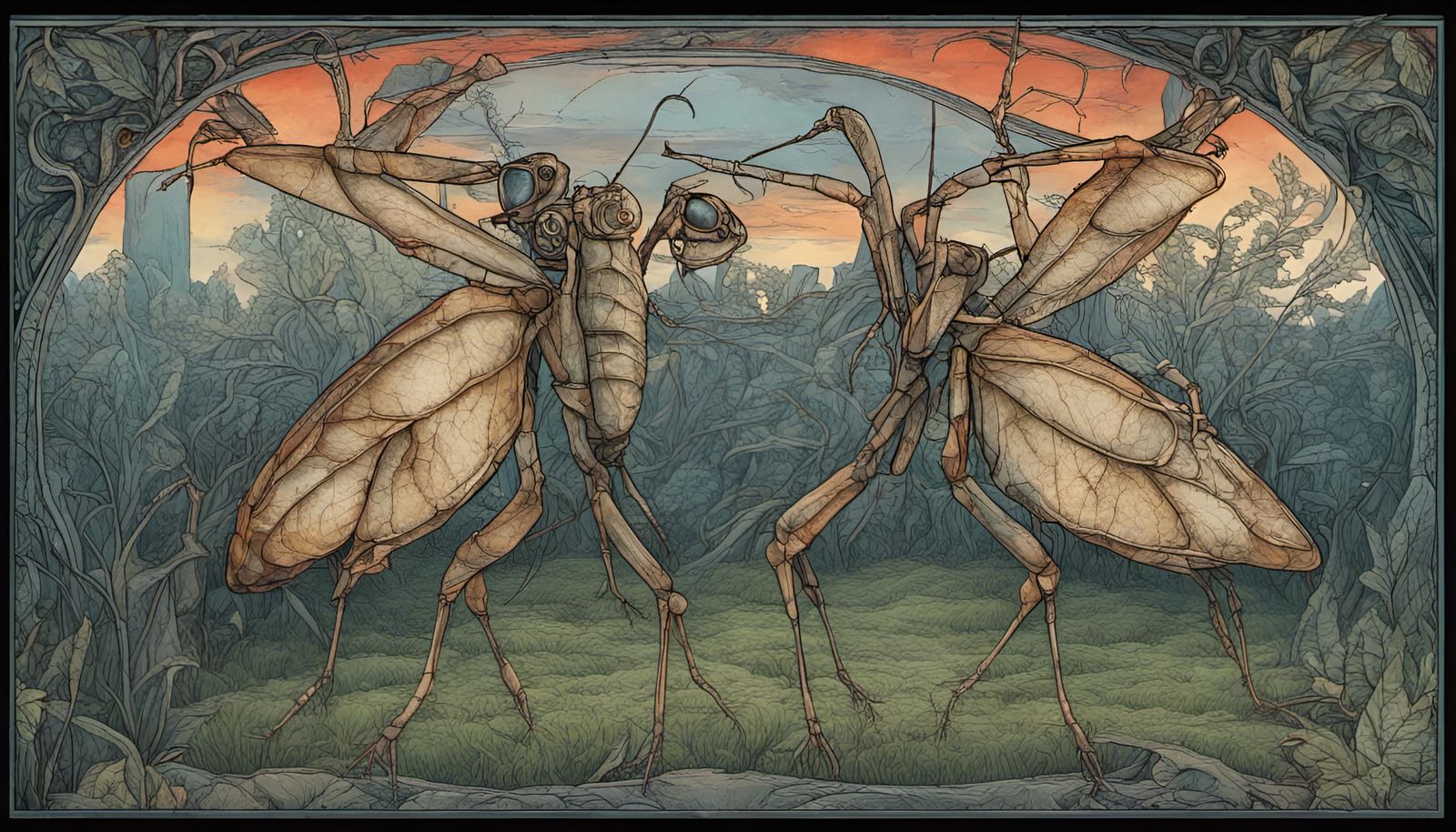 Miniature Mantis World: A Landscape of Tiny Scale