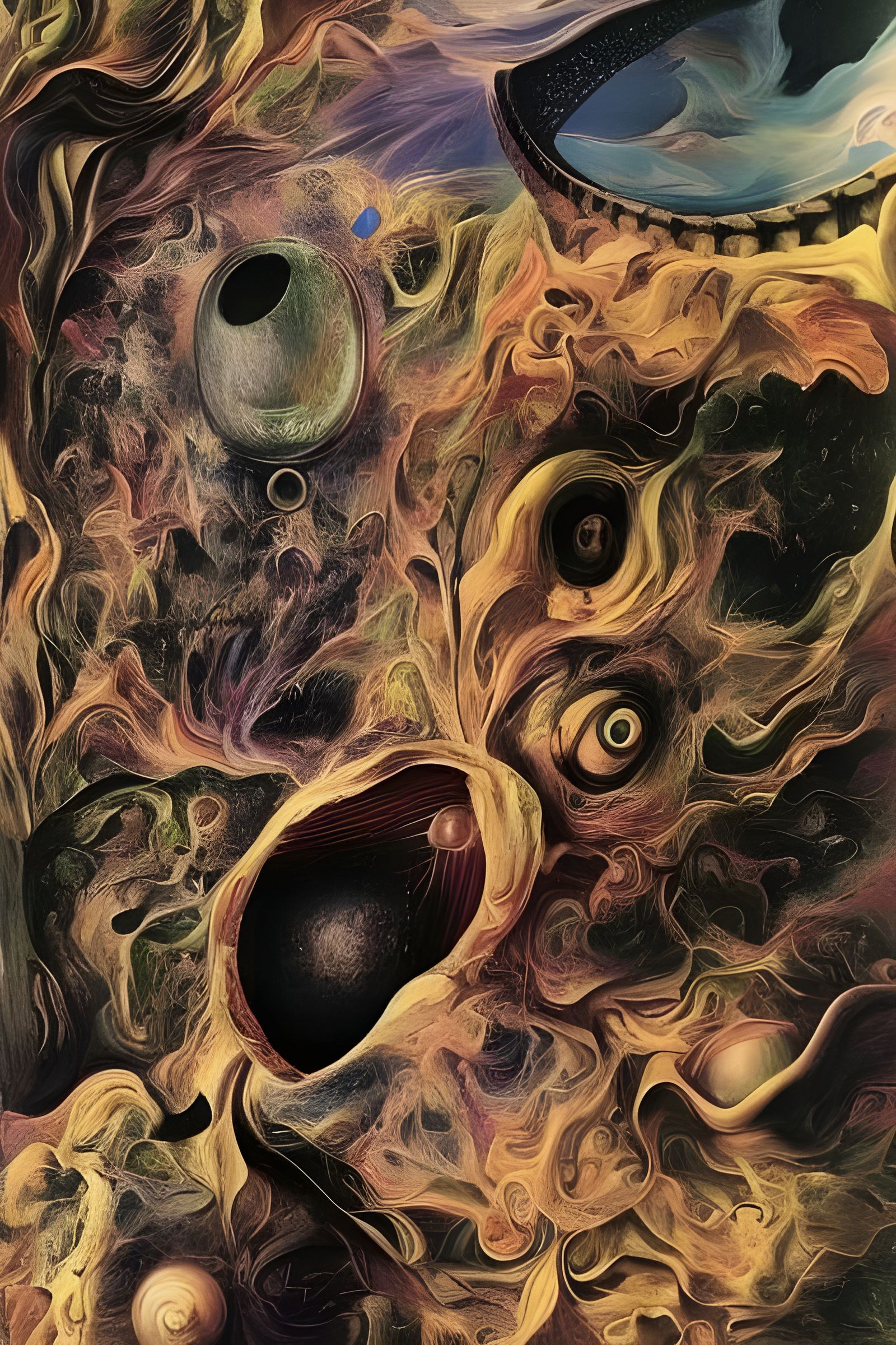 Vivid Fractal Art: Organic Niches with Treasures