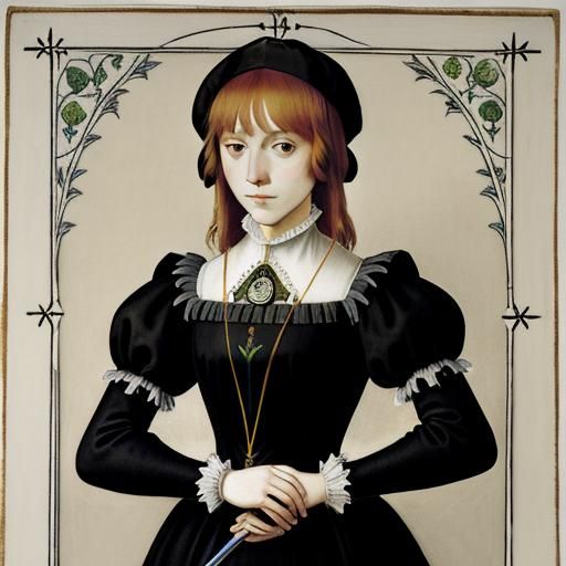 Lancer with Lancet, in Holbein-Matisse Style