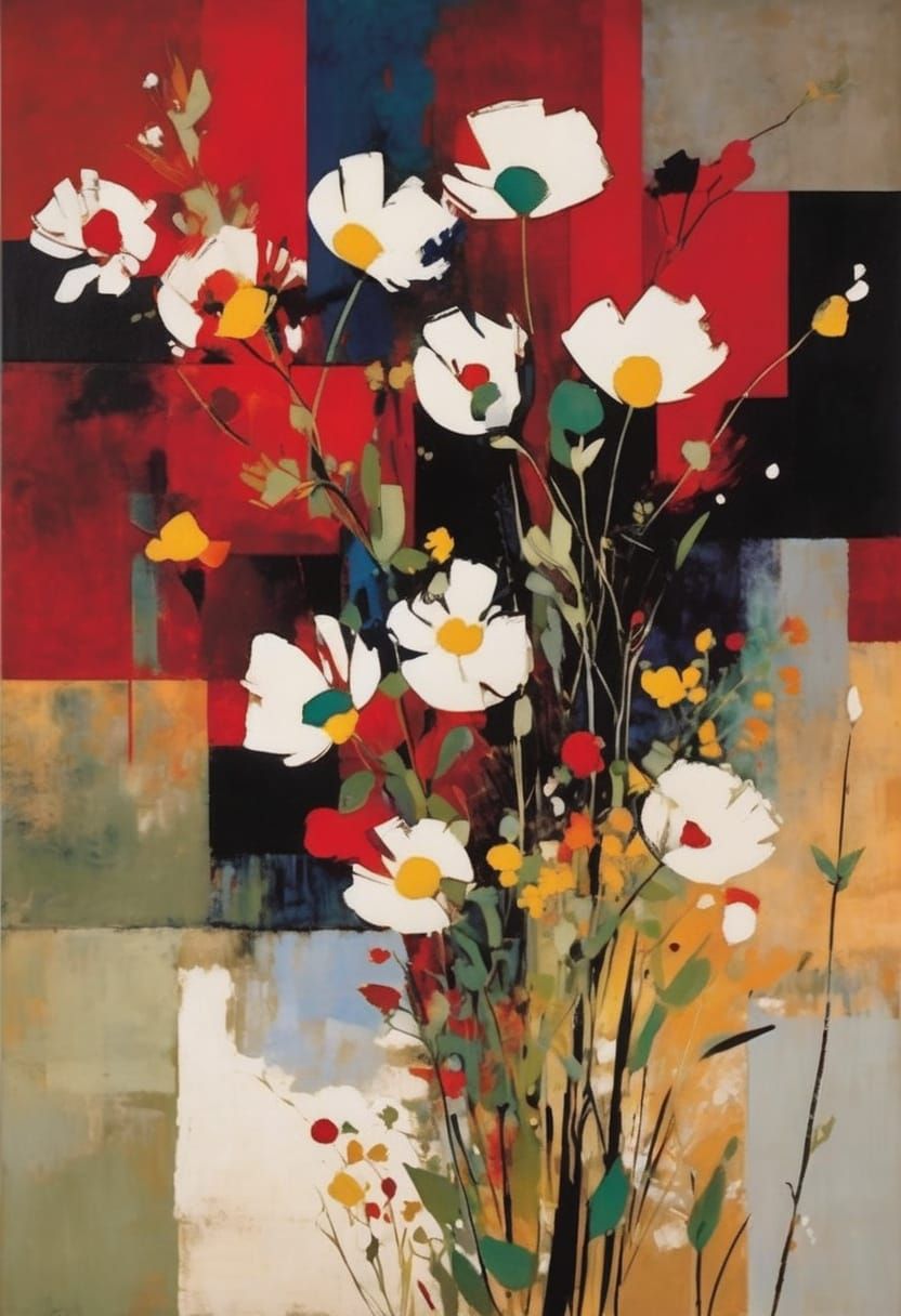 Vibrant Expressionist Spring Blooms in Bold Brushstrokes