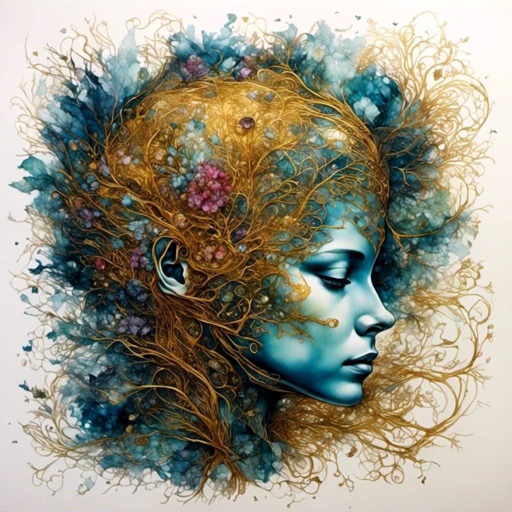 Intricate Magic Book in Acrylic Painting Style